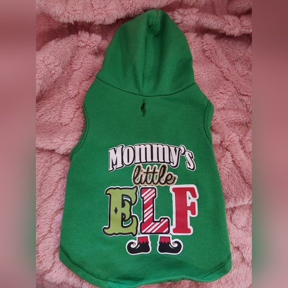 Simply Wags Dog Apparel, Size Small Green Christmas Hoodie for Dogs/Pets - Picture 3 of 4